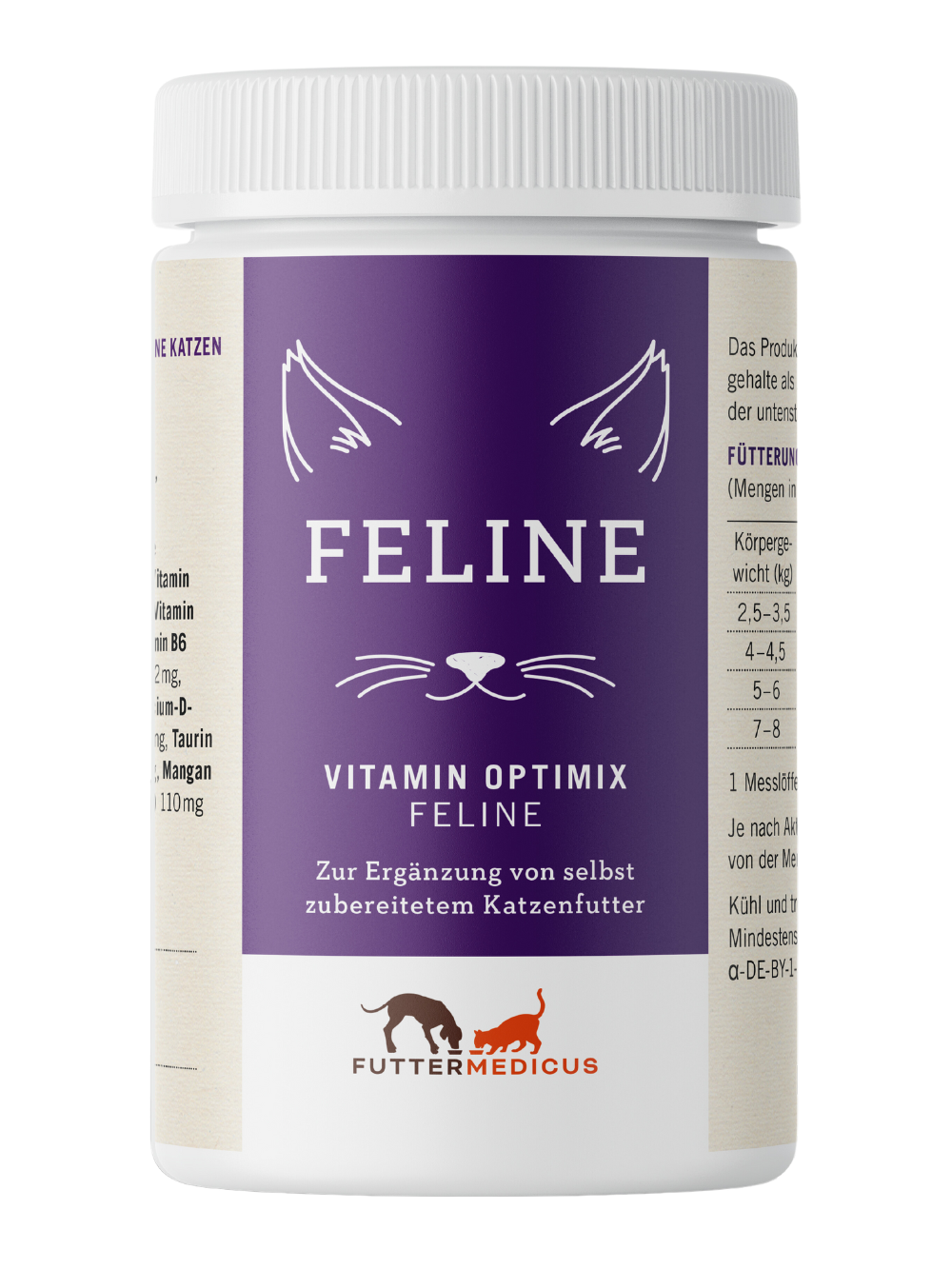 Futtermedicus | Vitamin Optimix Feline 150g I Futterzusatz für Katzen